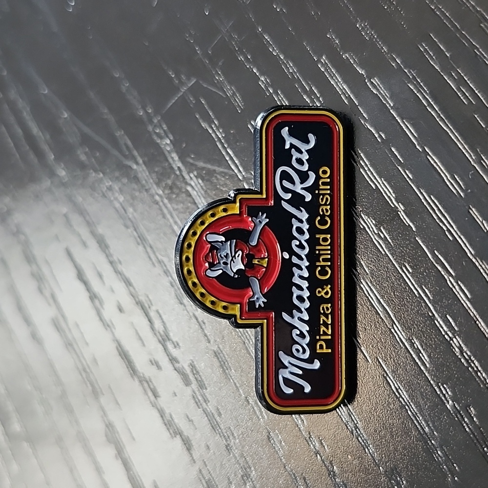 Chuck E. Cheese Inspired Enamel Pin
